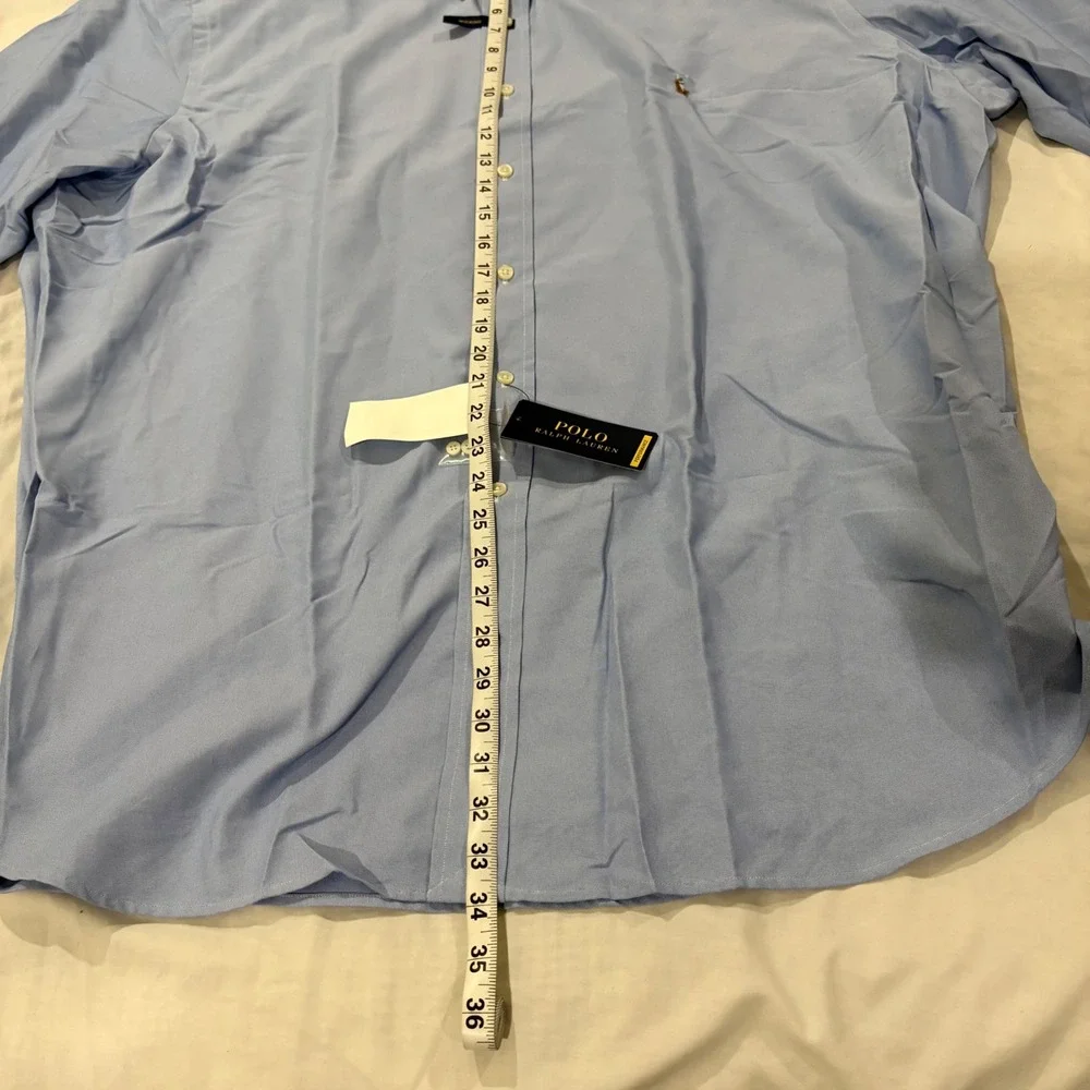 Polo Ralph Lauren Performance Shirt Mens 3XB Light Blue Wicking Button Down NEW